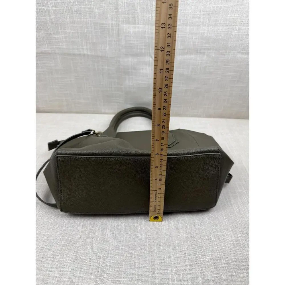 Christian Siriano Olive Green‎ Suede and Leather Handbag